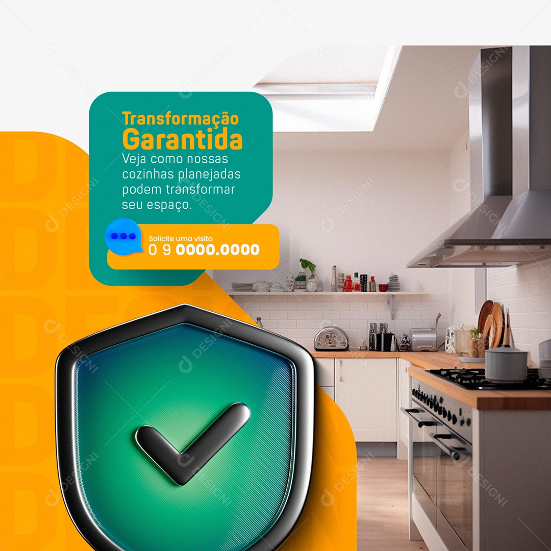 Cozinha Planejada Transformação Garantida Social Media PSD Editável
