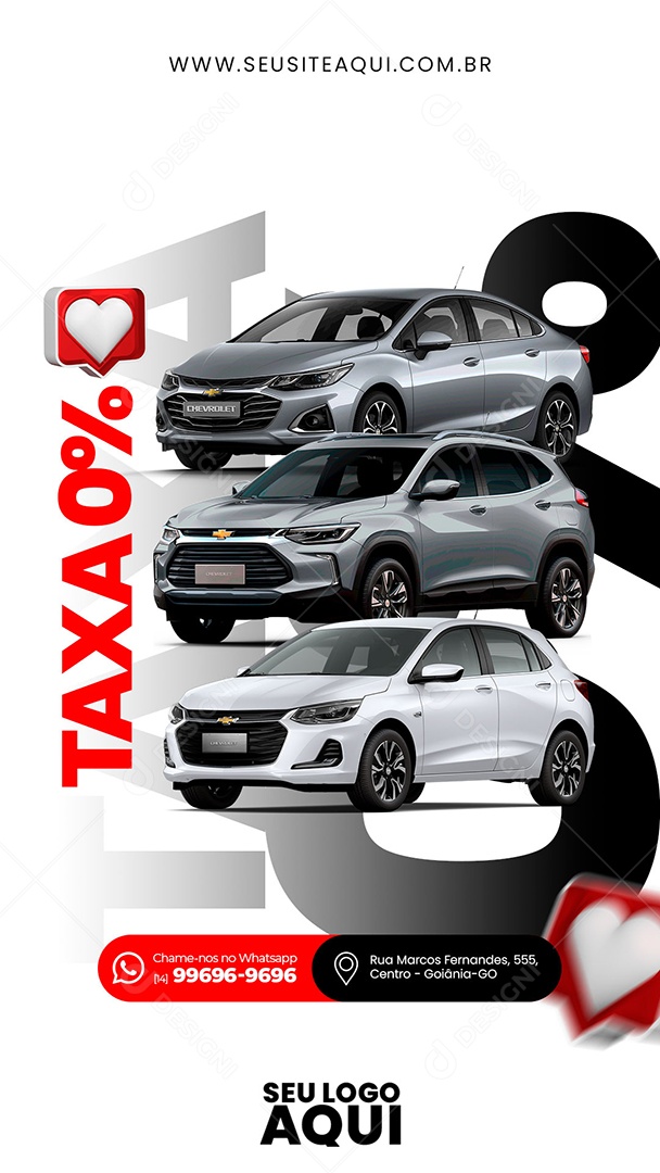 Story Taxa 0% Porcento Concessionaria Social Media PSD Editável