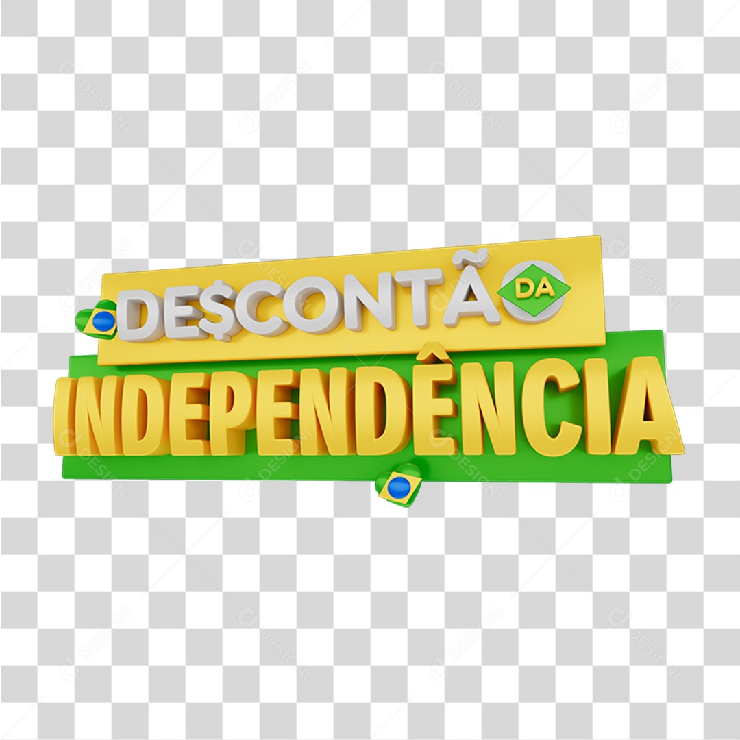 Selo 3D Descontão da Independência PNG Transparente