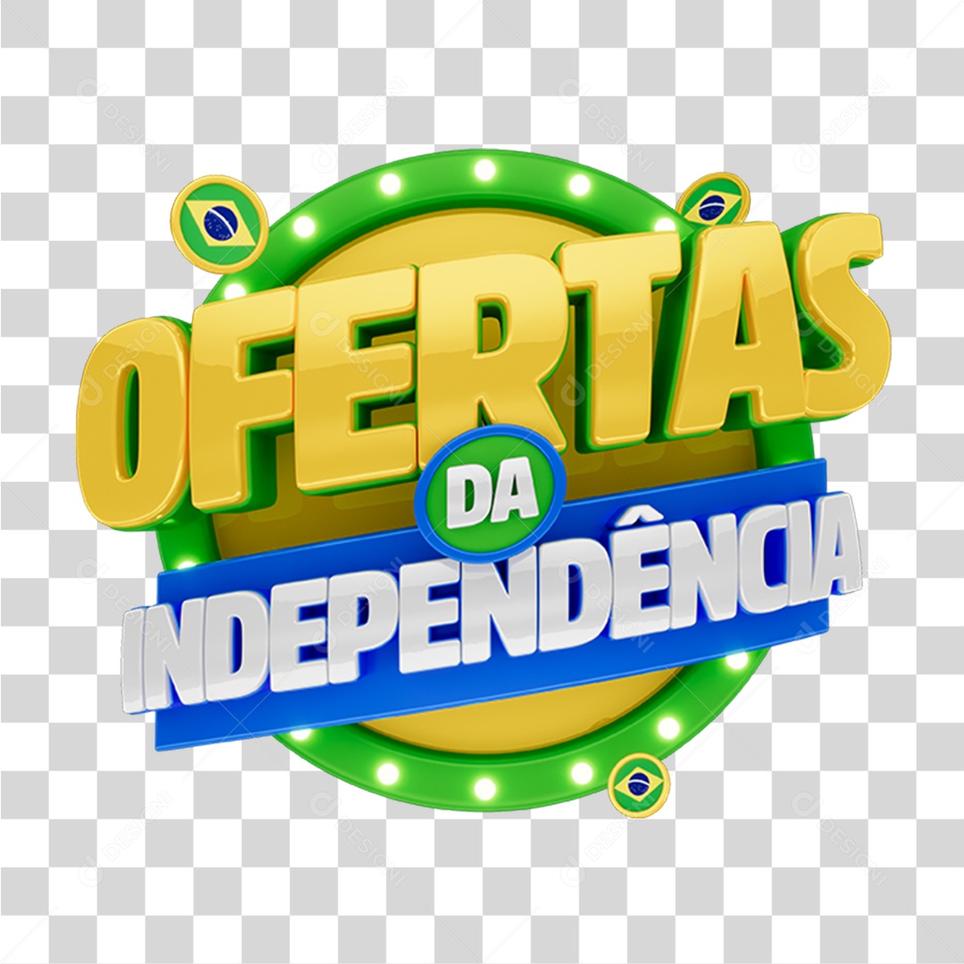 Selo 3D Ofertas da Independência  PNG Transparente