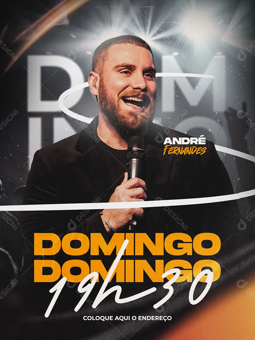 Social Media Flyer Domingo André Fernandes PSD Editável