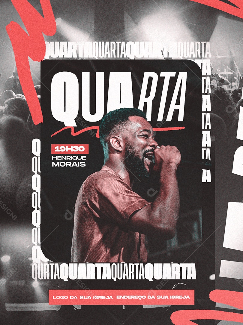 Social Media Quarta Gospel PSD Editável