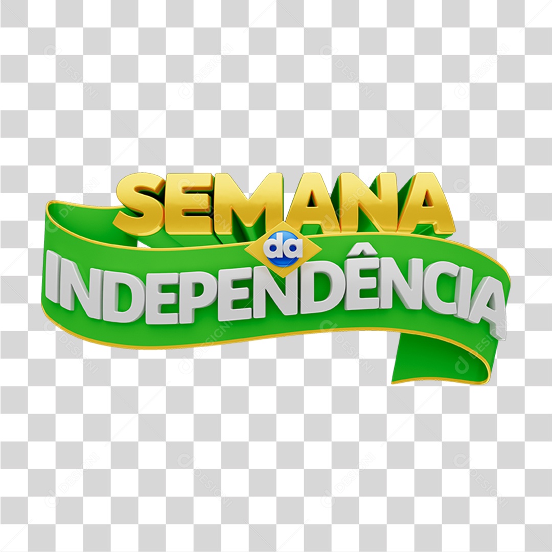 Selo 3D Setembro da Independência PNG Transparente