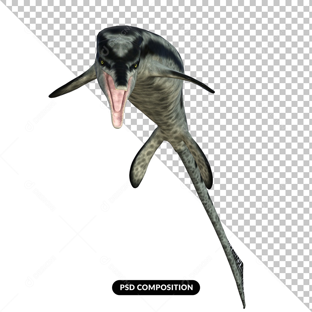 Dinossauro Cymbospondylus Elemento 3D para Composição PSD