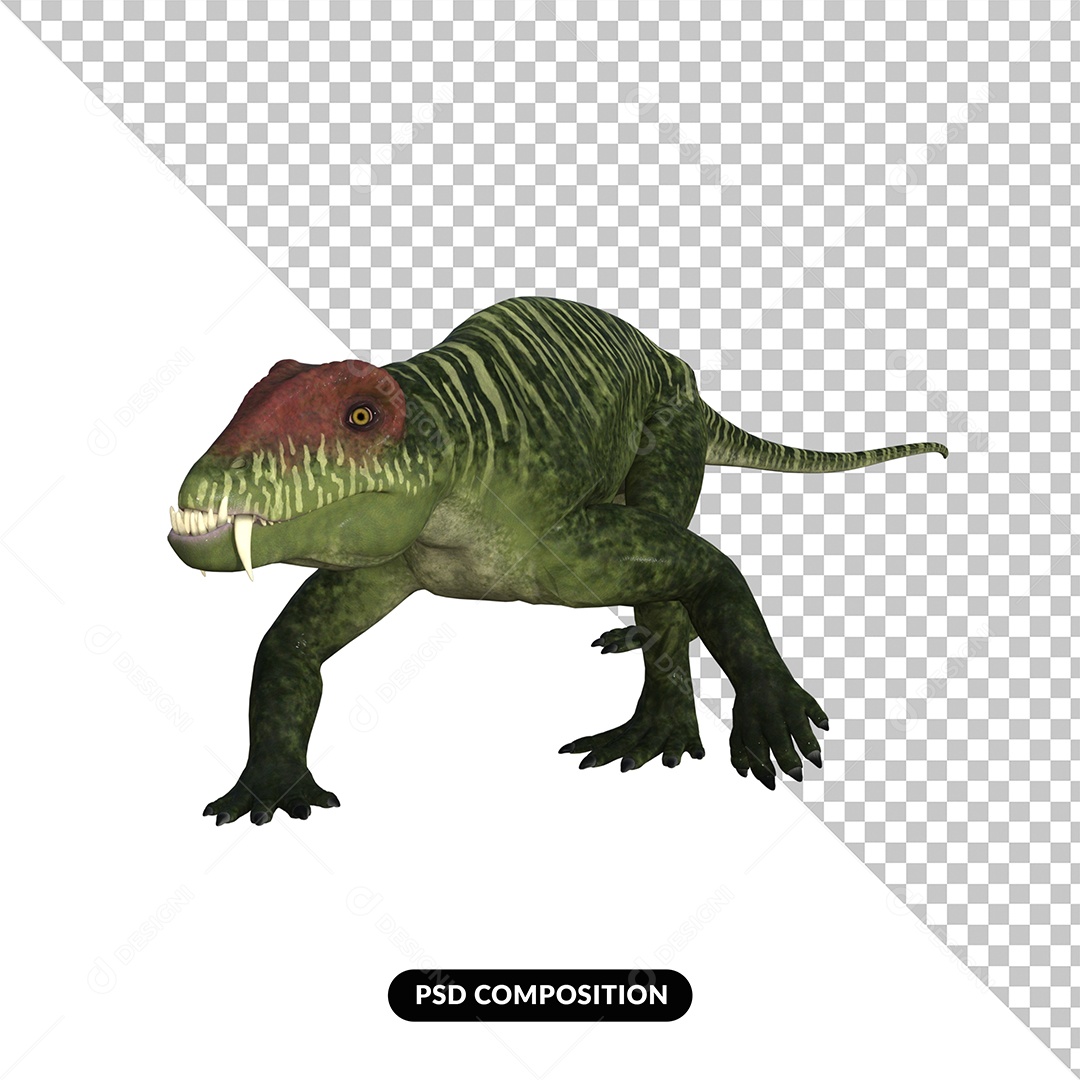 Doliosauriscus Dinossauro Elemento 3D para Composição PSD