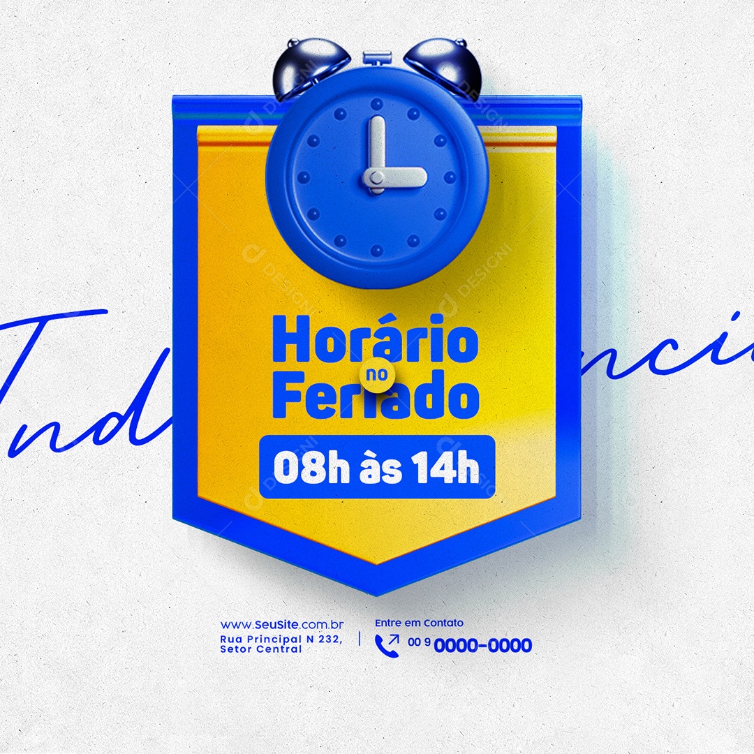 Schedule for the Brazilian Independence Day Holiday Social Media PSD Editable