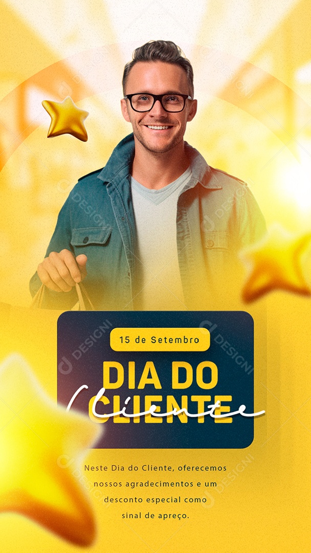 Story Dia Do Cliente Oferecemos Nossos Agradecimentos Social Media PSD  Editável