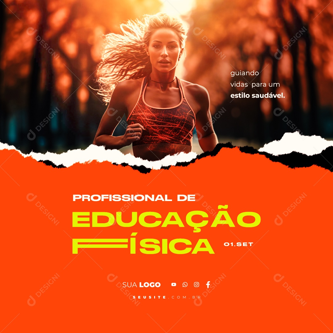 Dia do Profissional de Educação Física 01 de Setembro Social Media PSD Editável