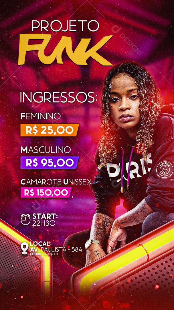 Story Flyer Projeto Funk Mc Dricka Social Media PSD Editável