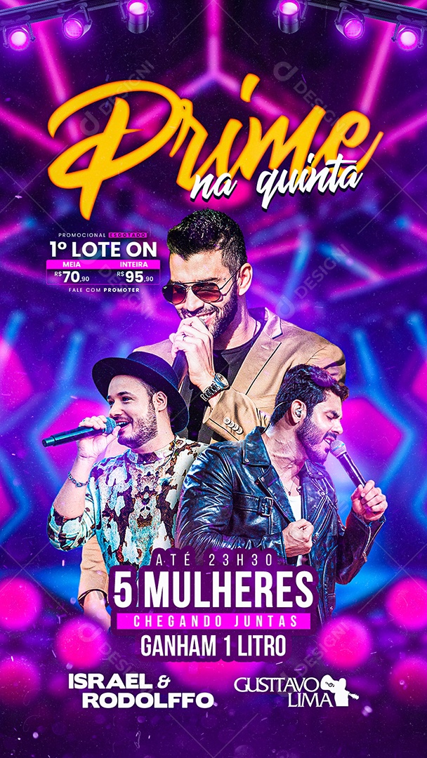 Story Flyer Prime no Quintal Israel & Rodolffo Gusttavo Lima Social Media PSD Editável