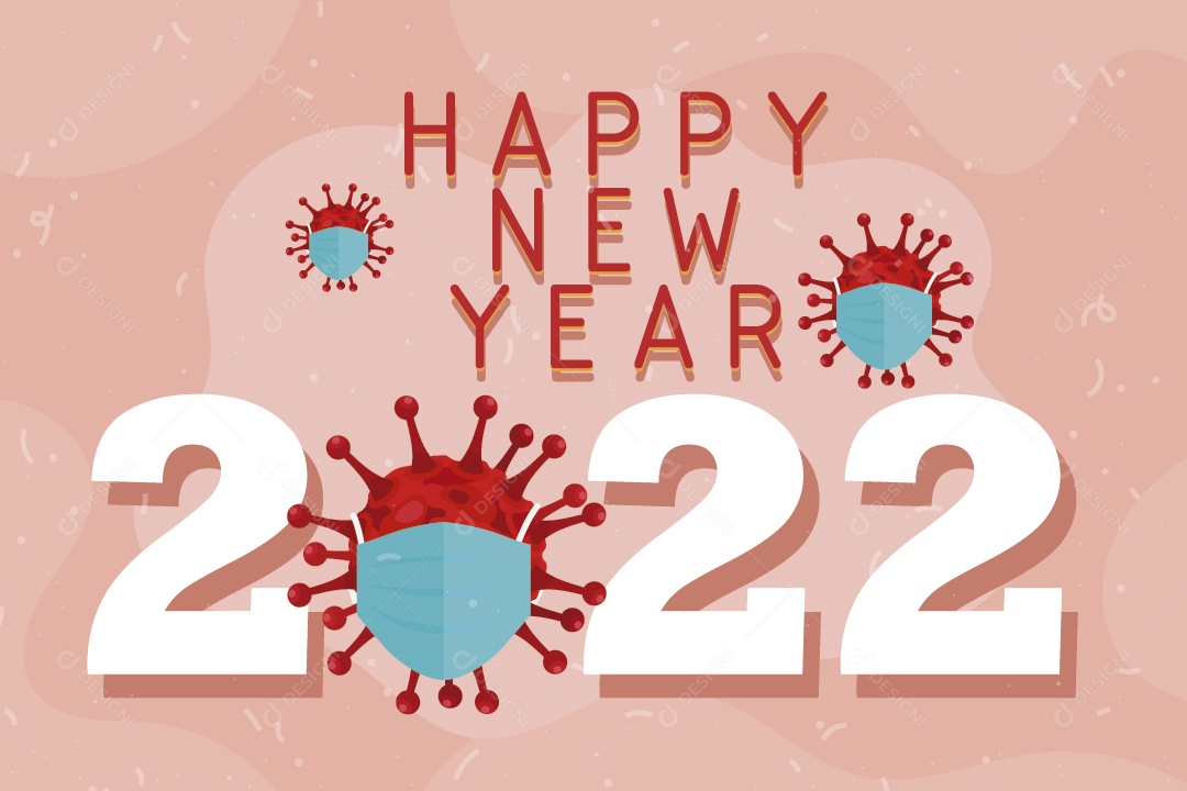 Feliz Ano Novo 2022 Ilustrações Vetor EPS
