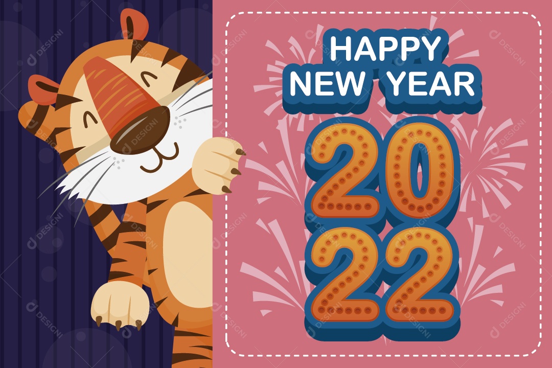 Feliz Ano Novo 2022 Ilustrações Vetor EPS