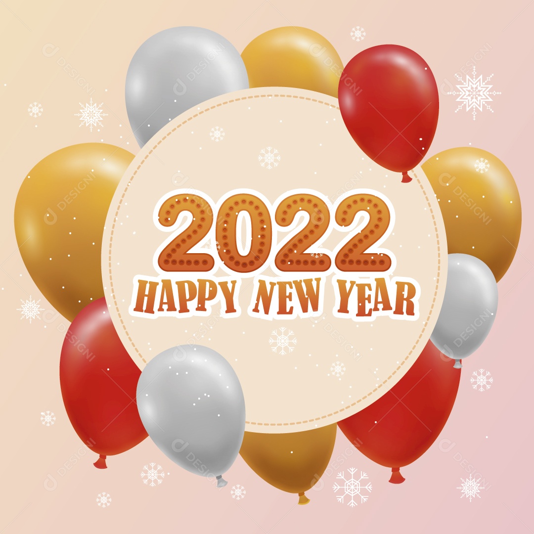 Feliz Ano Novo 2022 Ilustrações Vetor EPS