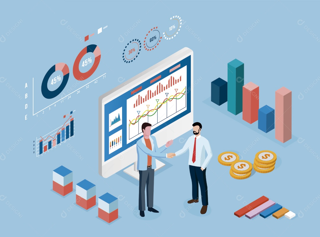 Gestão de Negócios Ilustração Vetor EPS