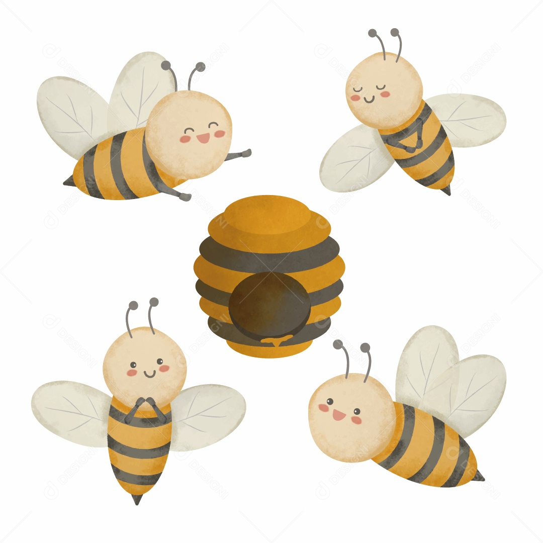 Abelha Ilustração Vetor EPS