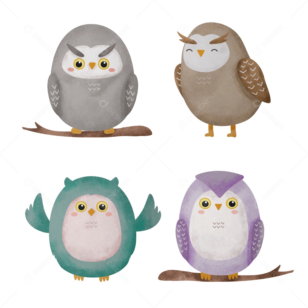 Coruja Ilustração Vetor EPS