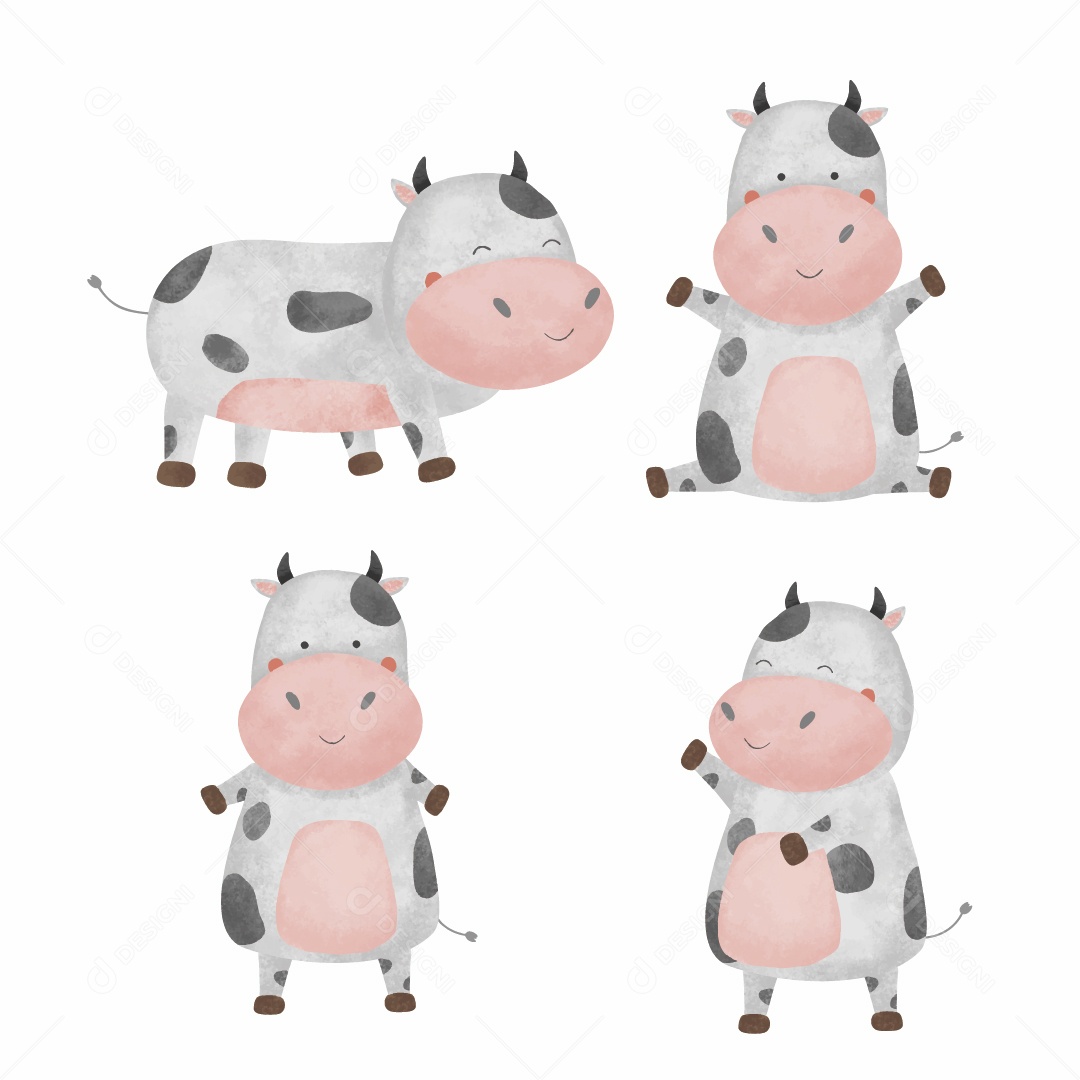 Vaca Ilustração Vetor EPS