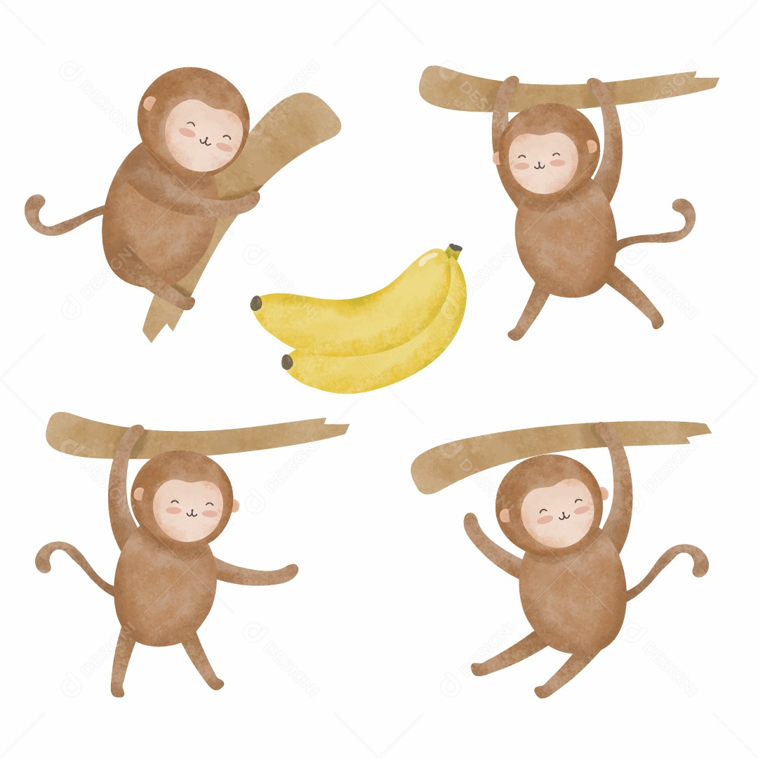 Macaco Ilustração Vetor EPS