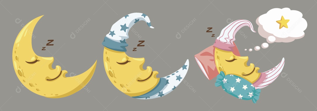 Personagens Dormindo Ilustração Vetor EPS