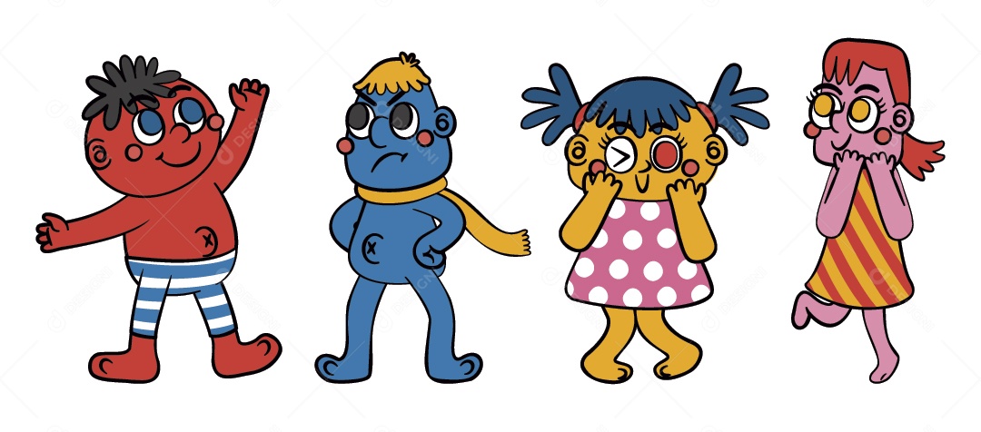 Personagem de Desenho Animado Ilustração Vetor EPS