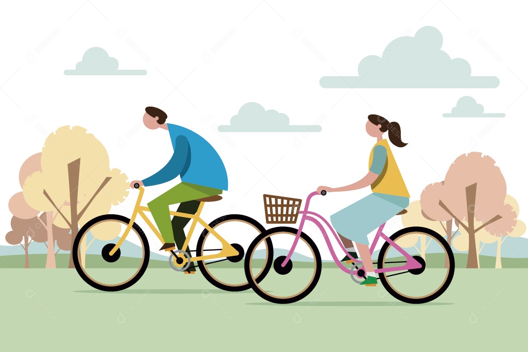 Ilustrações de Ciclismo Vetor EPS