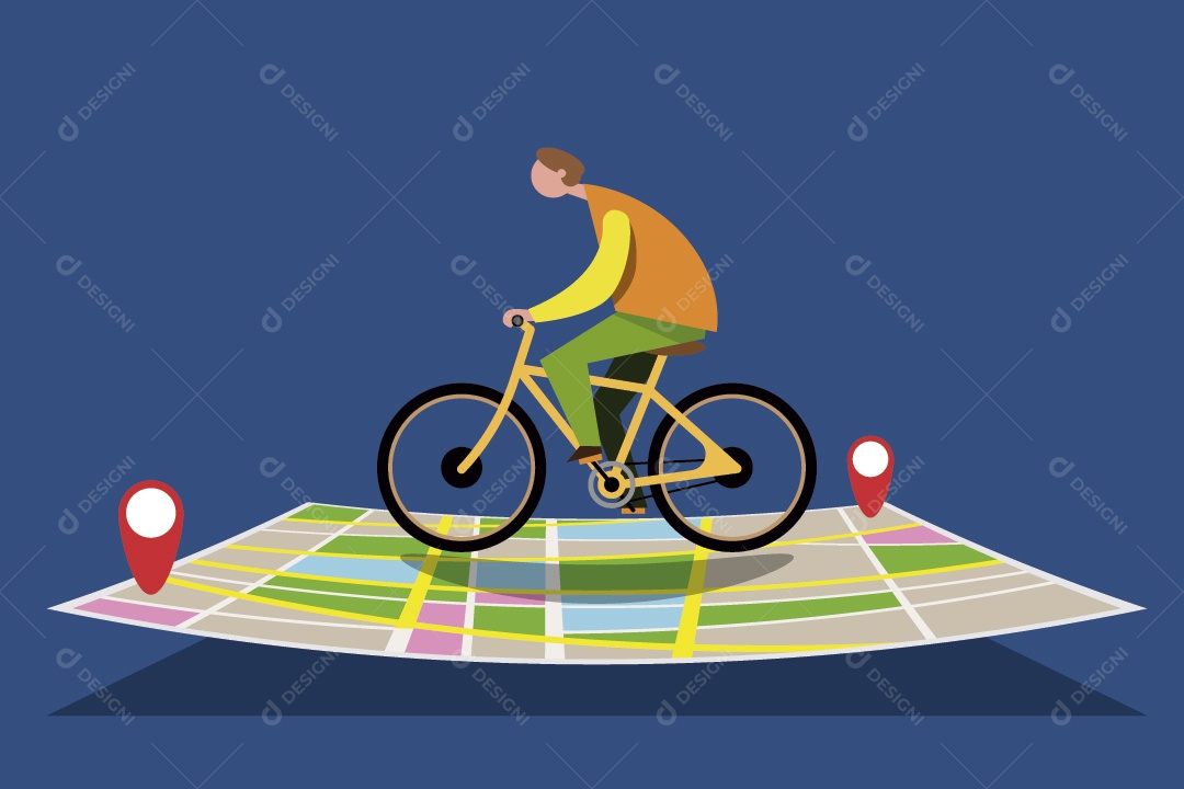 Ilustrações de Ciclismo Vetor EPS