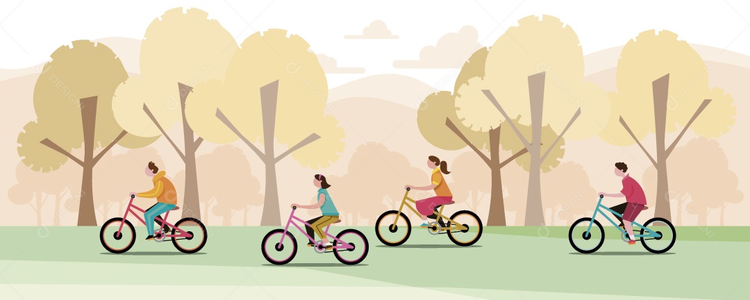 Ilustrações de Ciclismo Vetor EPS