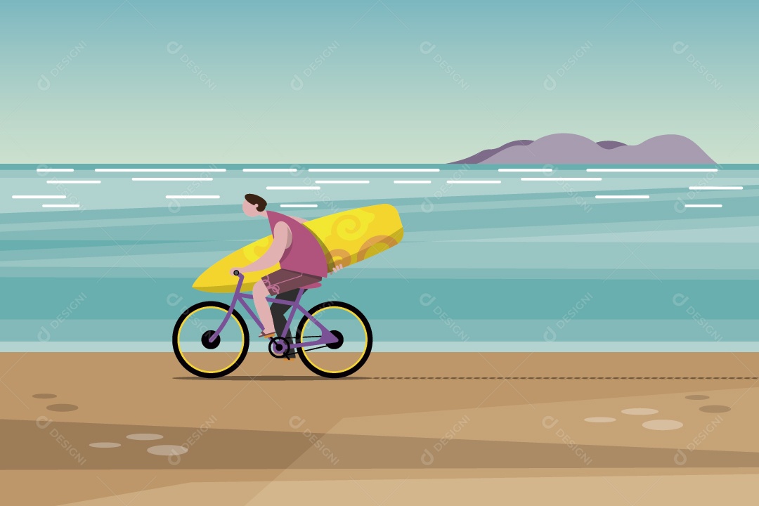 Ilustrações de Ciclismo Vetor EPS