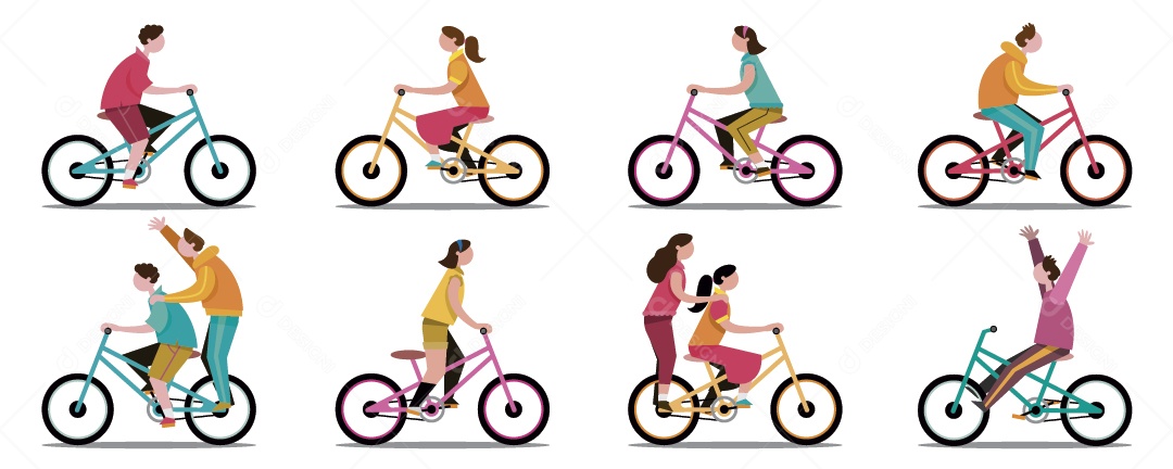 Ilustrações de Ciclismo Vetor EPS