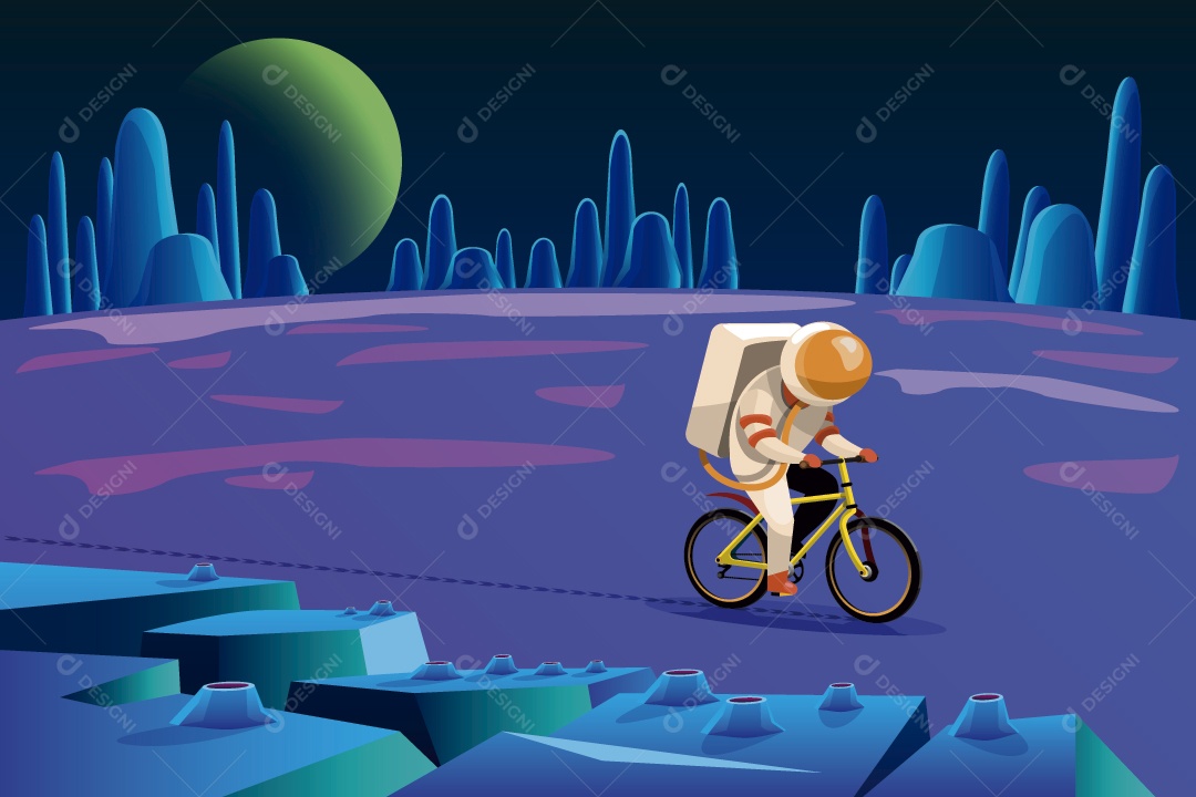 Ciclistas Ilustrações Vetor EPS