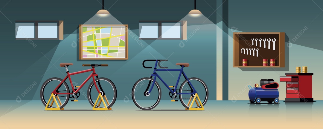 Bicicletas Ilustrações de Ciclismo Vetor EPS