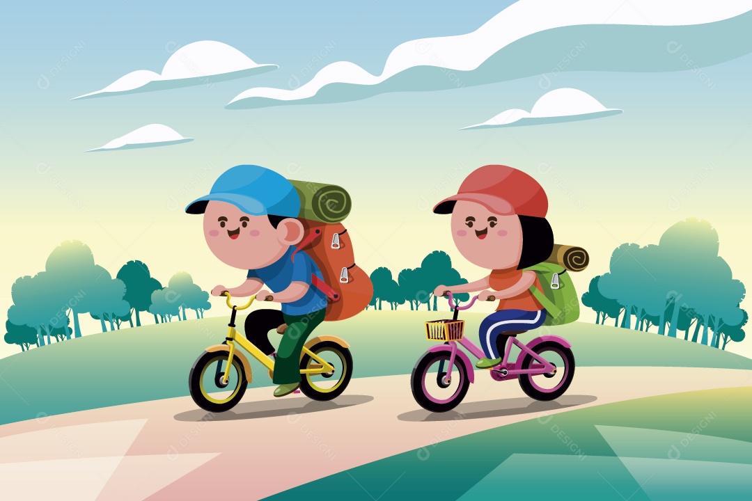 Ilustrações de Ciclismo Vetor EPS