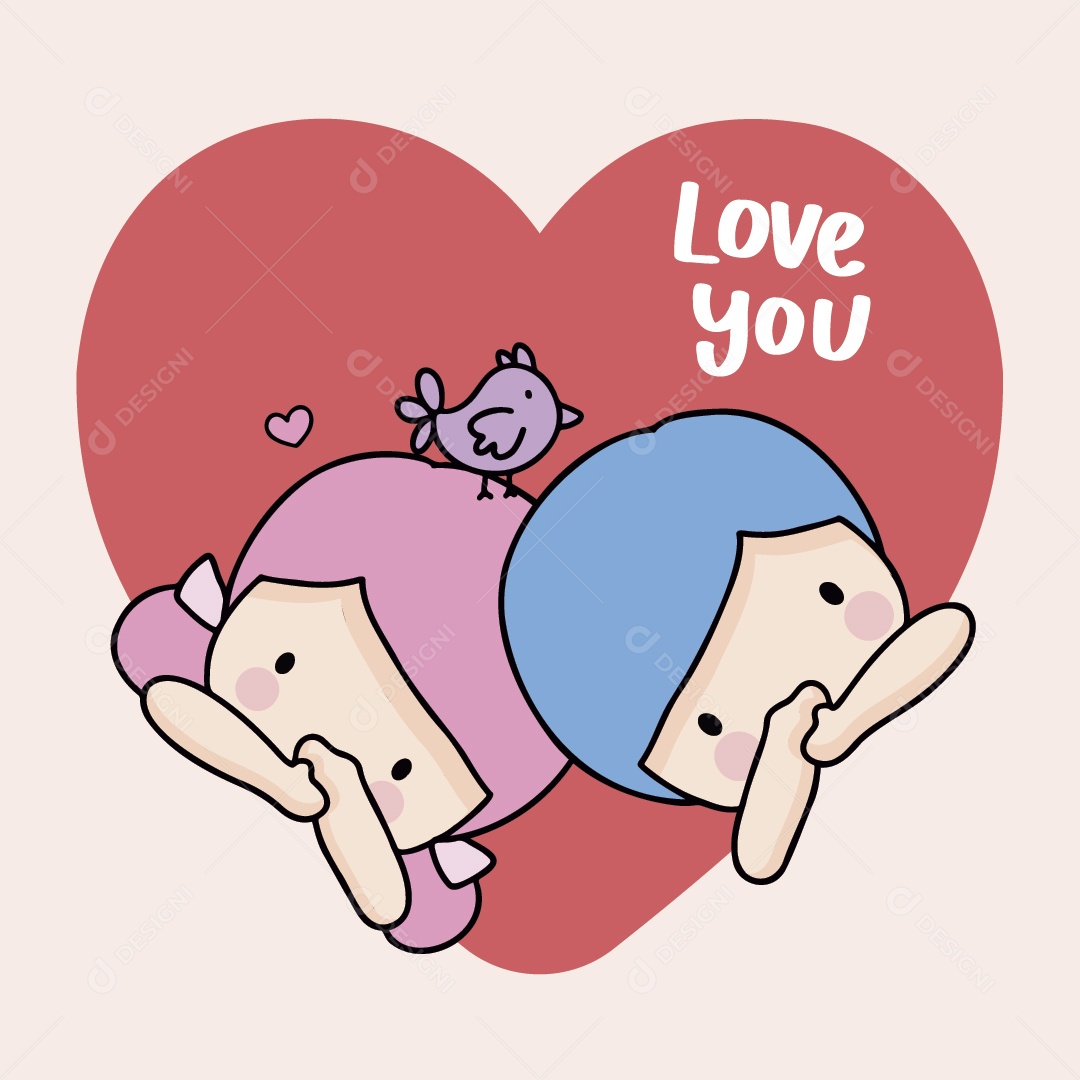 Ilustrações do Dia dos Namorados Vetor EPS