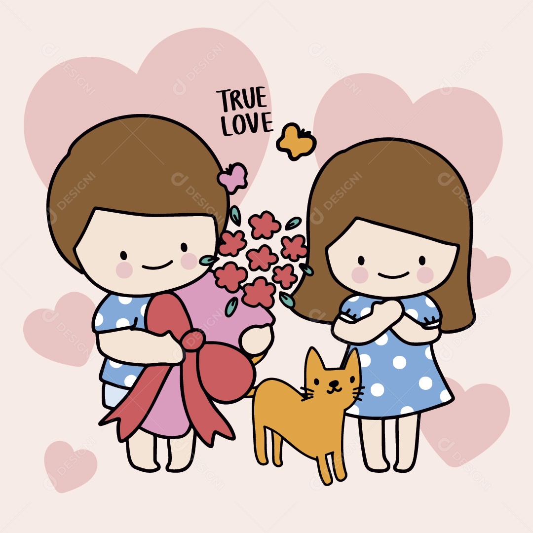 Ilustrações do Dia dos Namorados Vetor EPS