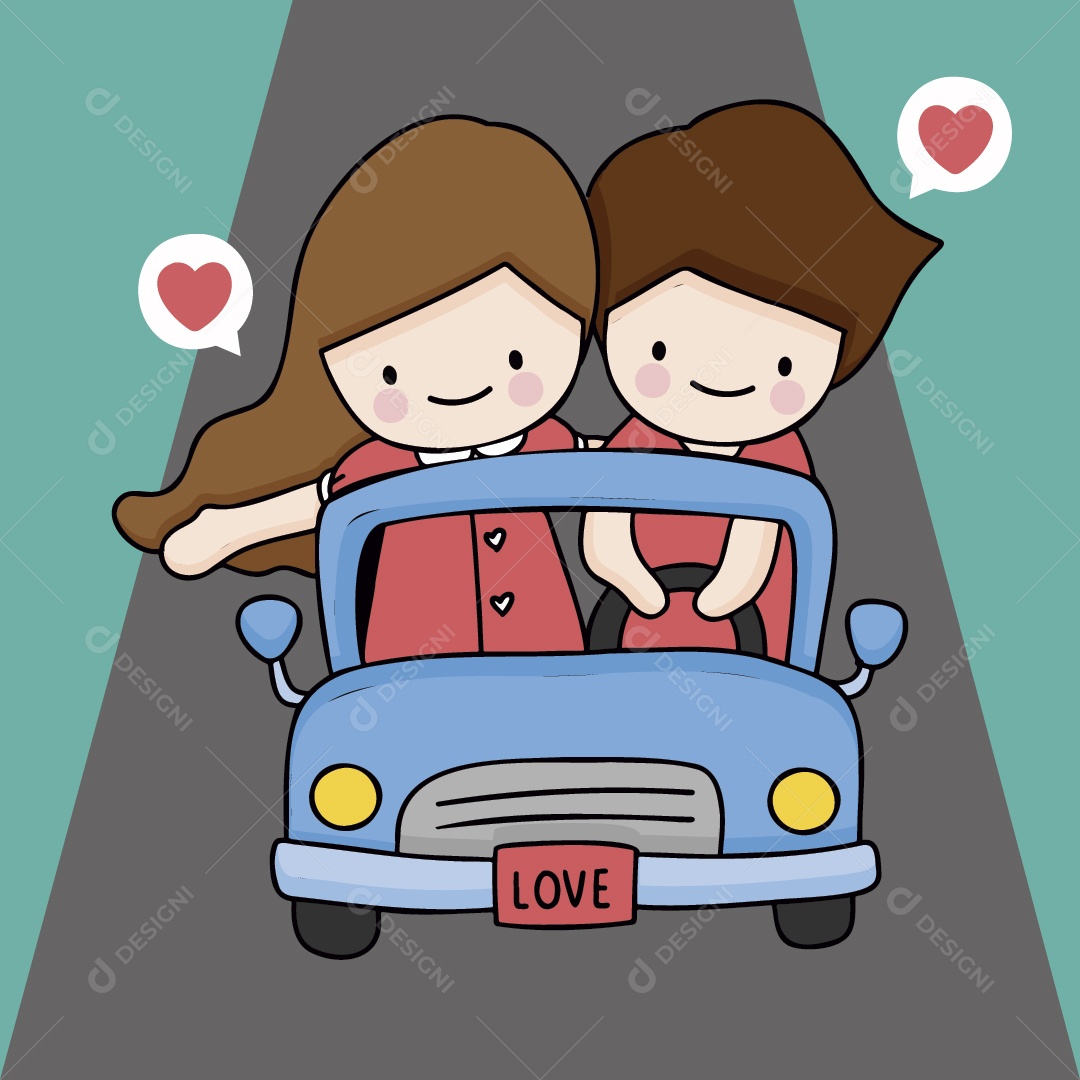 Ilustrações do dia dos Namorados Vetor EPS