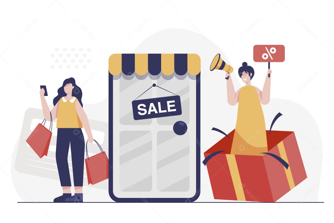 Loja Online Ilustração Vetor EPS