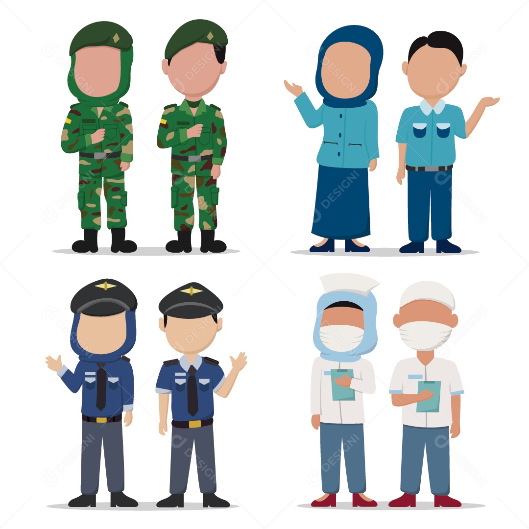 Profissões Ilustração Vetor EPS