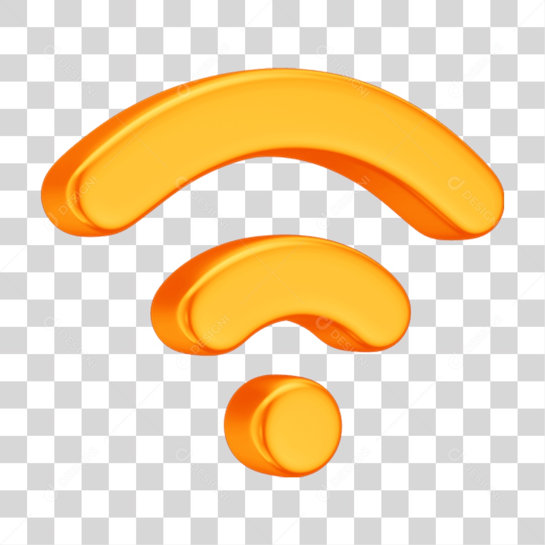 Ícone 3D Wi-fi Para Composição PNG Transparente