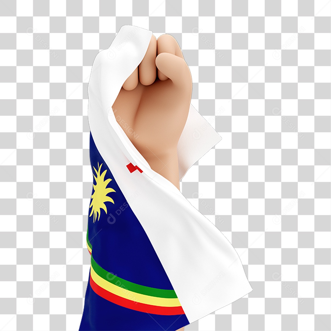 Mão Erguida com Bandeira de Pernambuco PNG Transparente