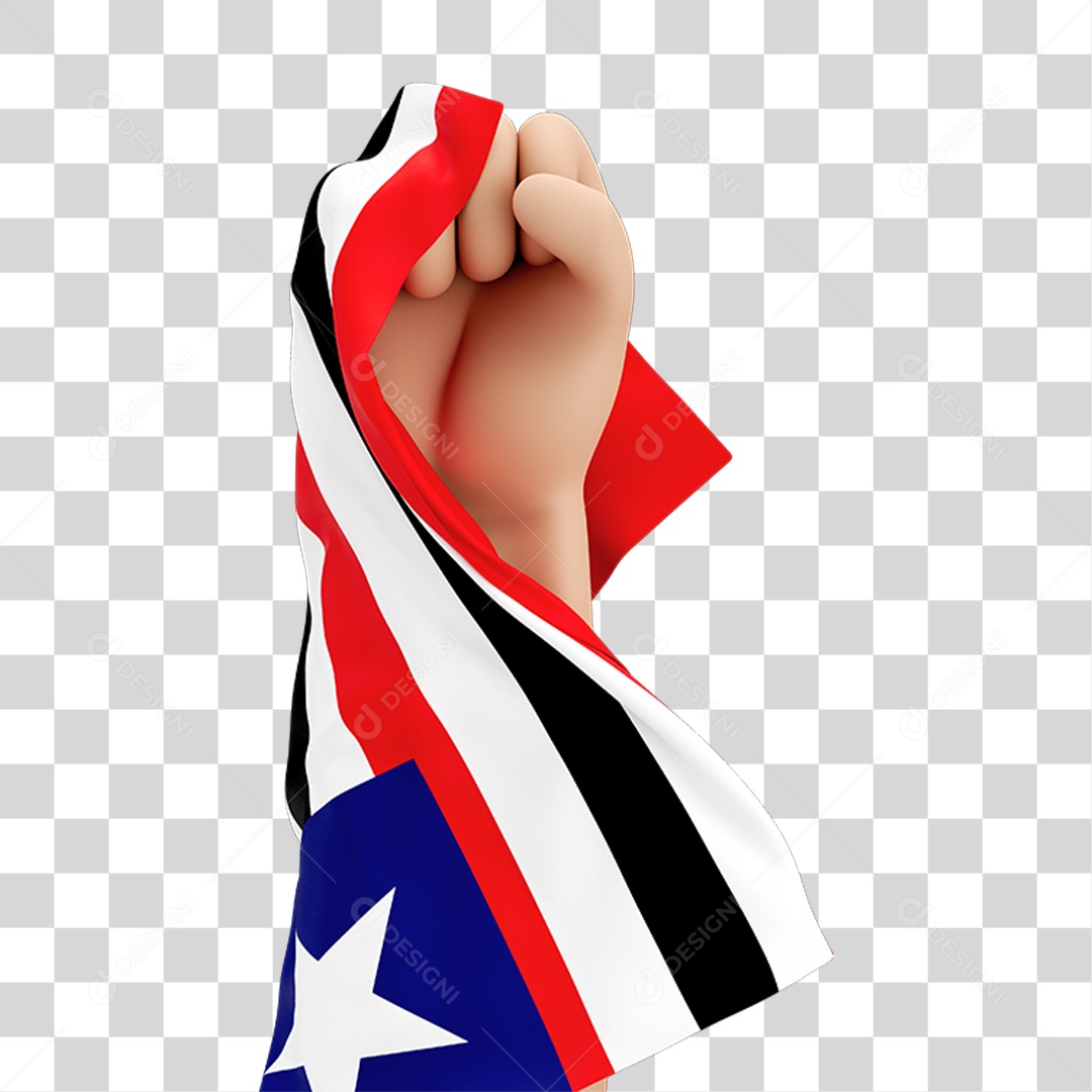 Mão Erguida com Bandeira de Maranhão PNG Transparente