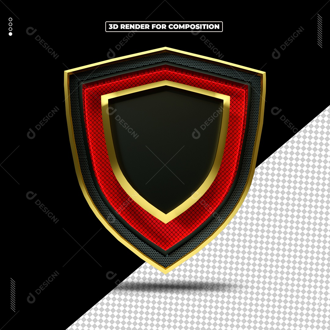 Brasão Elemento 3D Para Composição PSD