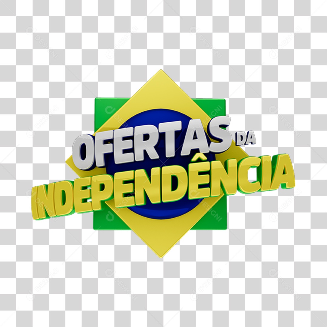 Selo 3D Ofertas da Independência  PNG Transparente