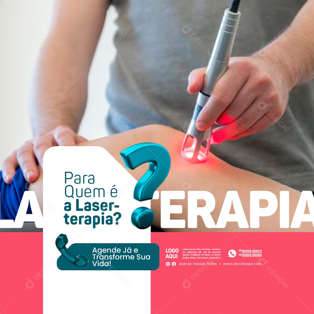 Clínica Para Quem é Laser Terapia Social Media PSD Editável