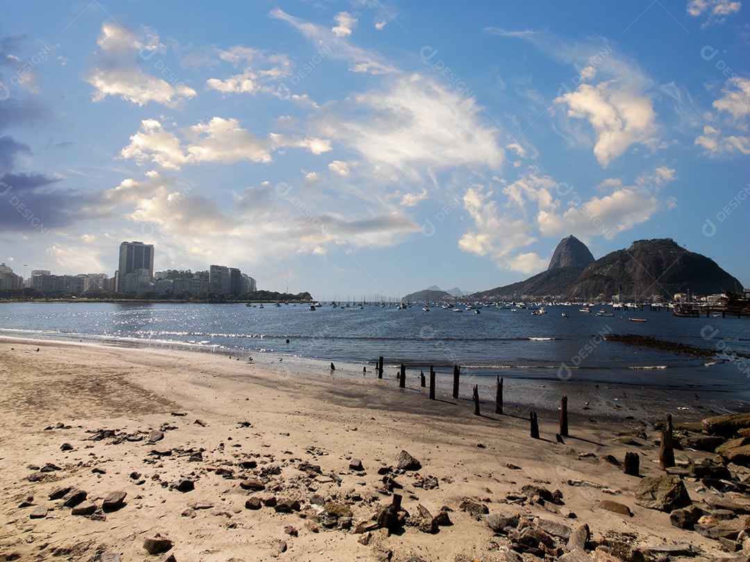 Vista para o Pão de Açúcar no Rio de Janeiro Brasil.