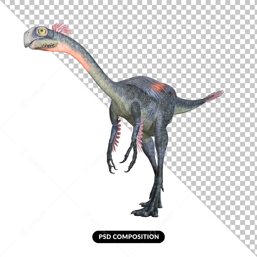 Gigantoraptor Dinossauro Elemento 3D para Composição PSD