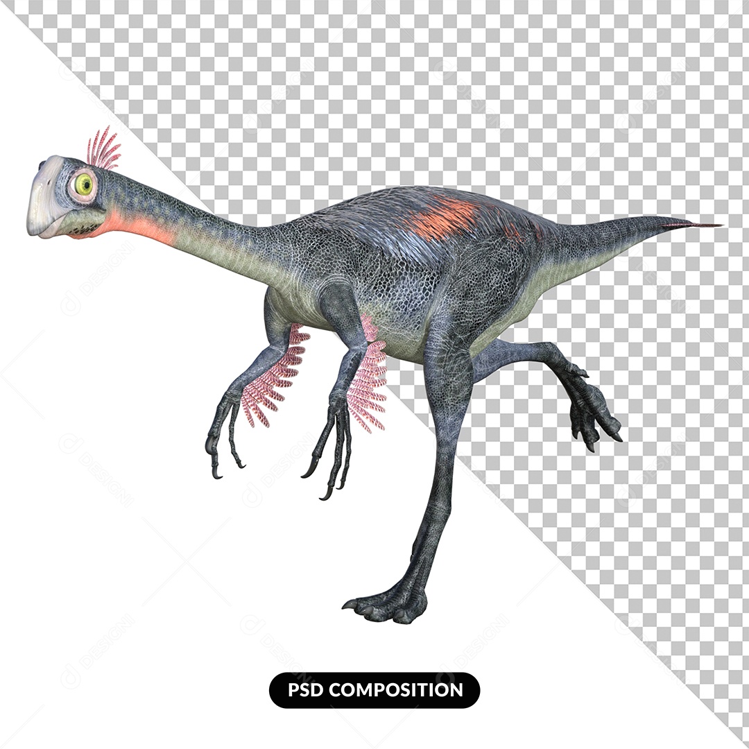 Gigantoraptor Dinossauro Elemento 3D para Composição PSD