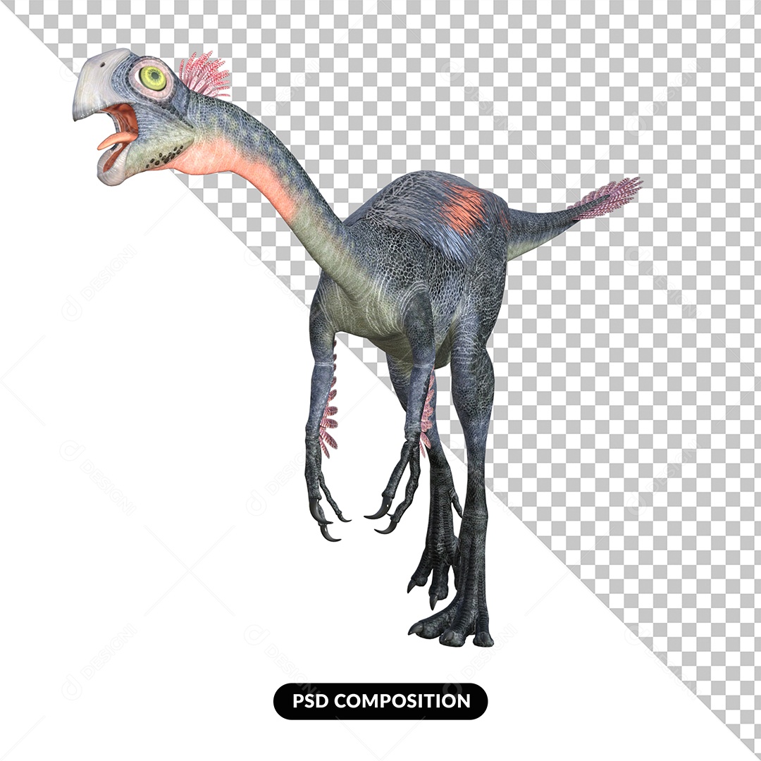 Gigantoraptor Dinossauro Elemento 3D para Composição PSD