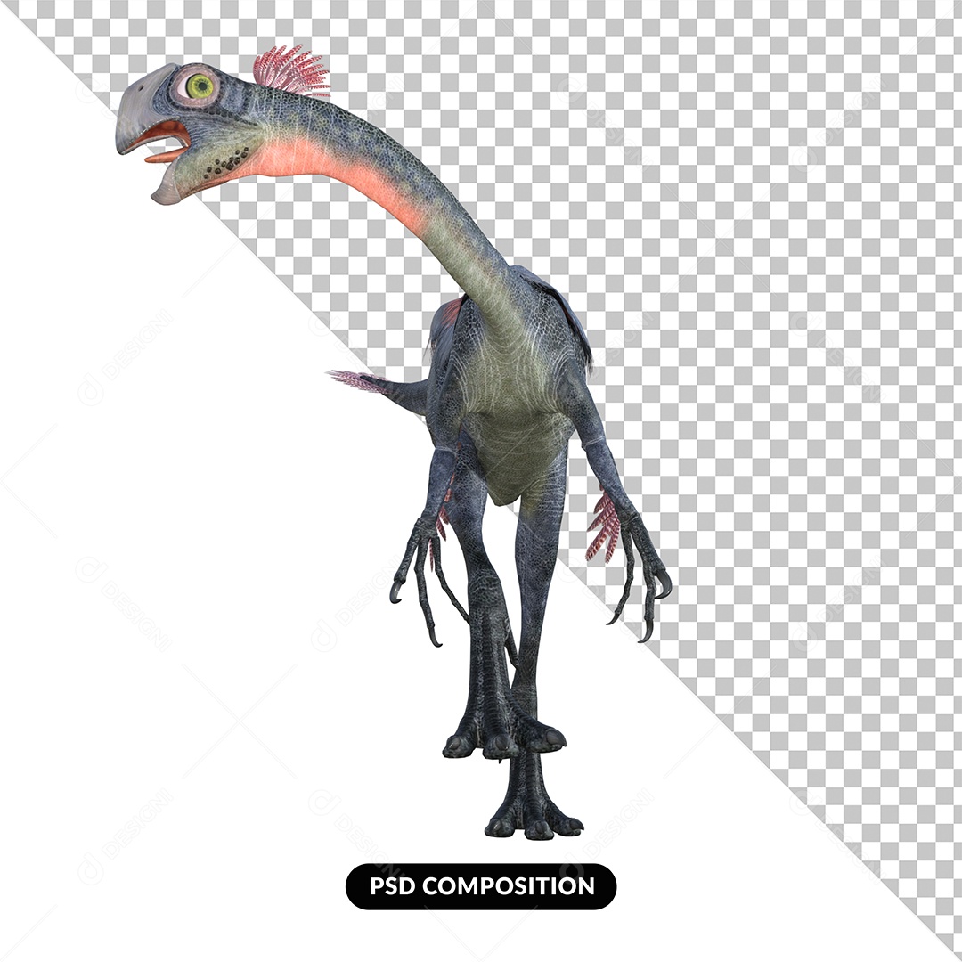 Gigantoraptor Dinossauro Elemento 3D para Composição PSD
