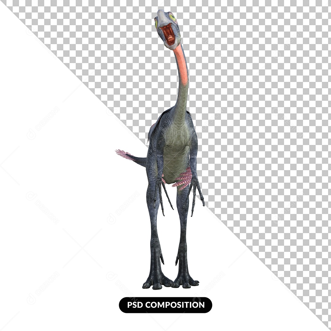 Gigantoraptor Dinossauro Elemento 3D para Composição PSD
