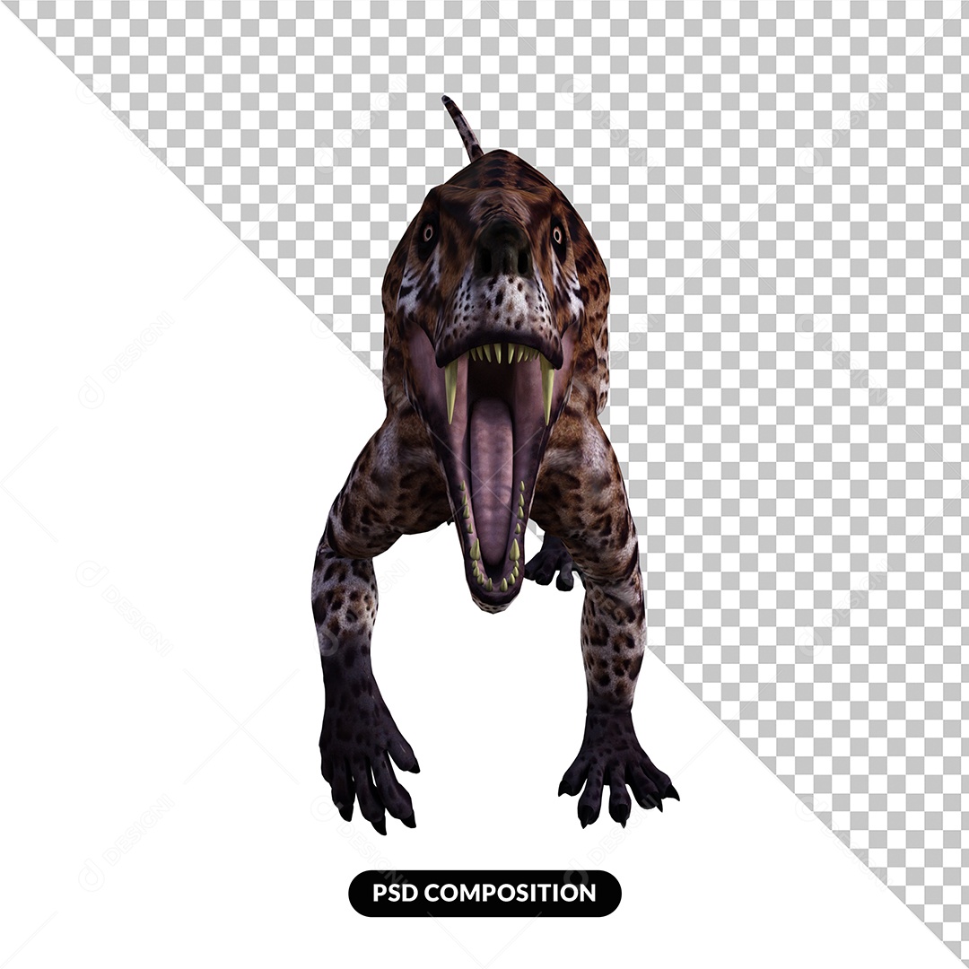 Lycaenops Dinossauro Elemento 3D para Composição PSD
